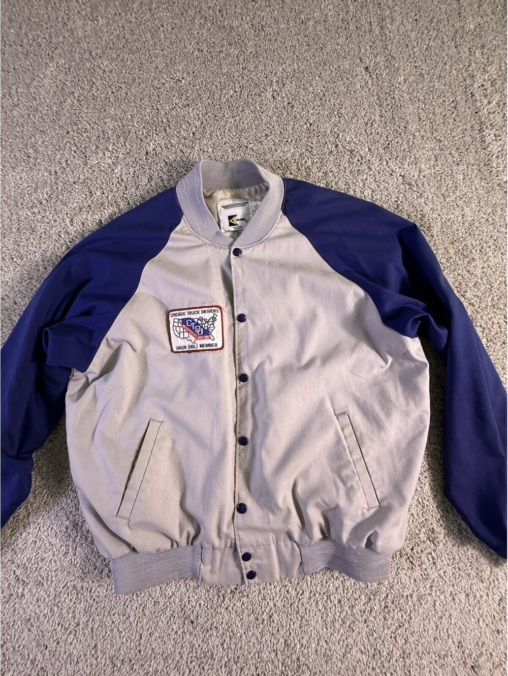 Vtg. 70’s K-Brand Chicago Truck Drivers Union Cotton Jacket XL Made in USA XL